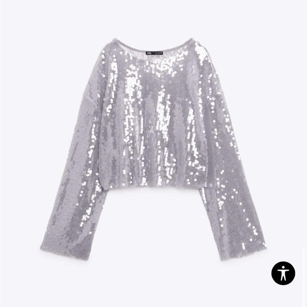 Zara sequin t-shirt